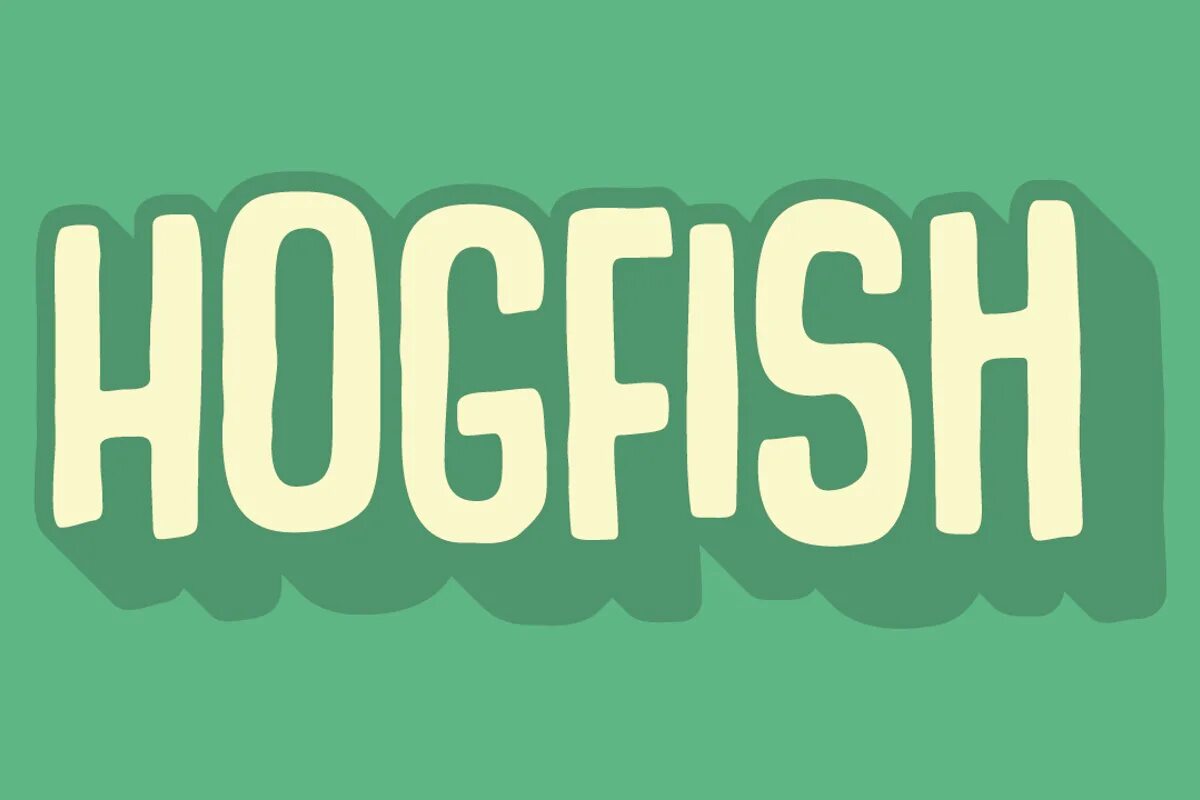 Demo font. Hogfish. allfonts. pizzadude. funny fonts.