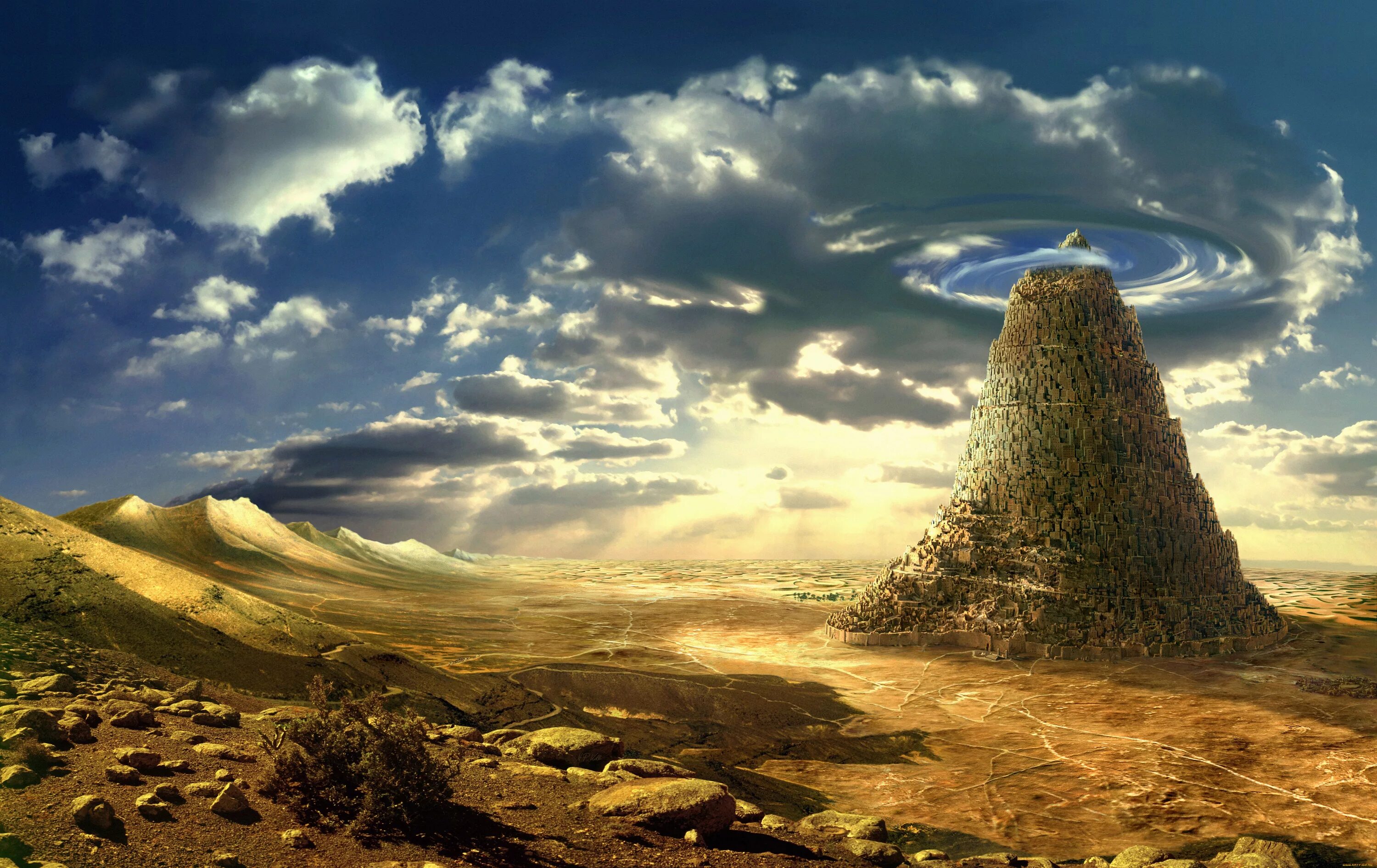 Миру удивительный и загадочный. Вавилонская башня в Вавилоне. Фэнтези Вавилонская башня. Вавилонская башня чудо света. Вавилонская башня гора меру.