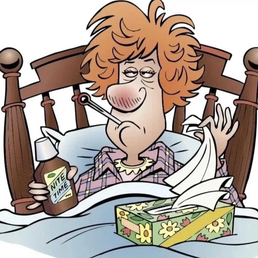 I think i am a cold. Простуда карикатура. Простуда иллюстрация. Больной мультяшка. Простуда мультяшная.