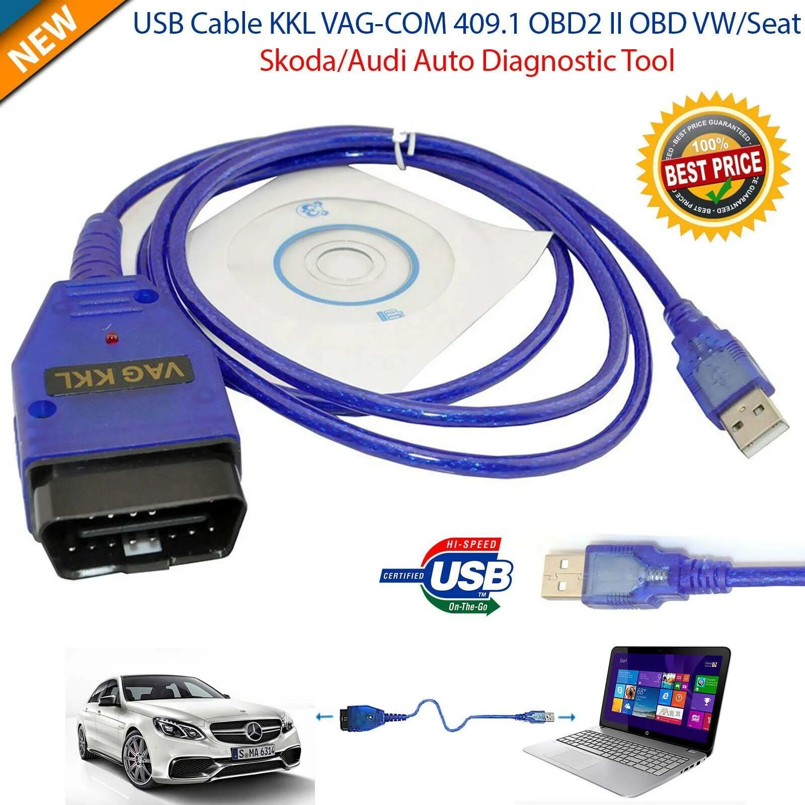 VAG KKL obd2. USB OBD-II-2 KKL 409.1 obd2 Cable VAG-com. Obd2 USB Cable VAG-com KKL 409.1. VAG com 409.1 KKL USB. Obd volkswagen