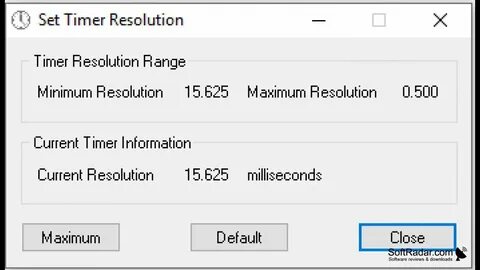 Timer resolution