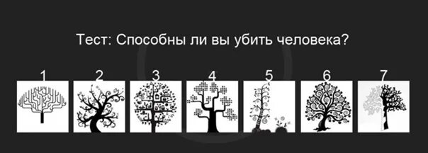 Тест как ты думаешь. Тест дерево с человечками.