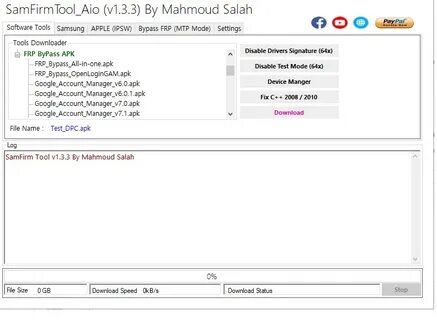 Samfirm tool