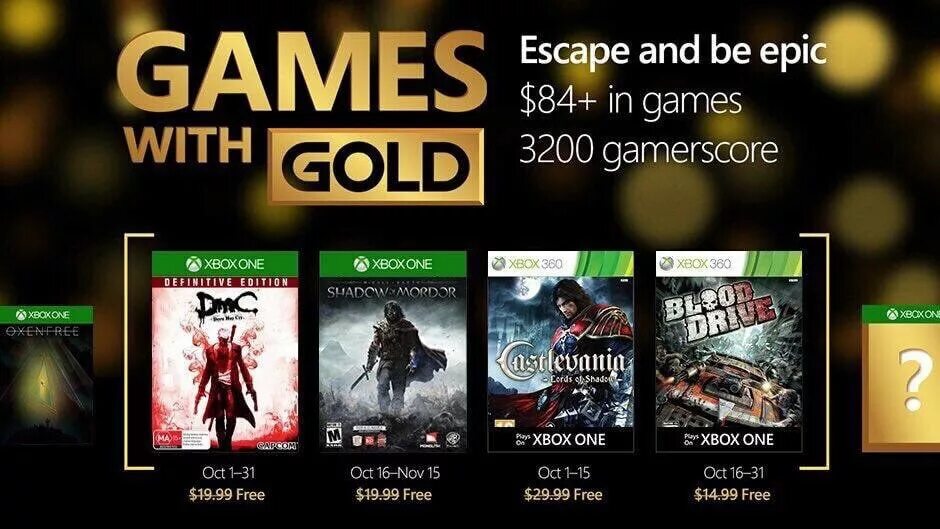 Game xbox live. Xbox Live игры. Games with Gold. Xbox Gold Edition. Xbox Live игры на октябрь 2022.