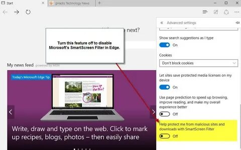 Microsoft smartscreen