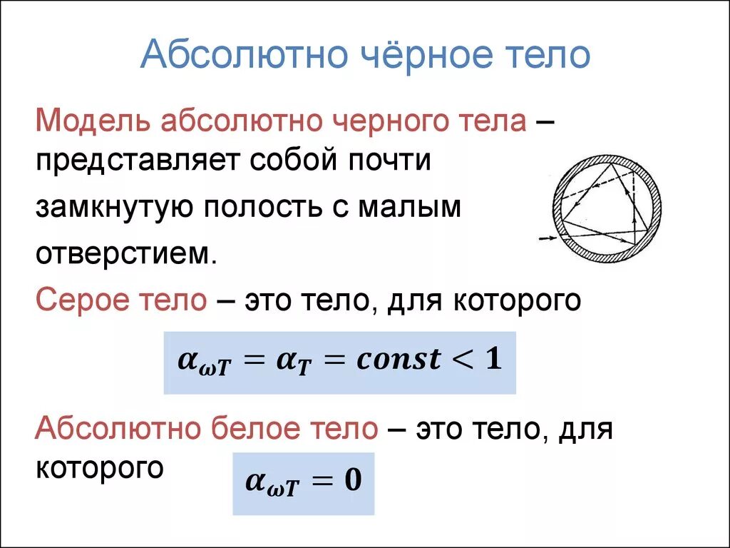 Абсолютно р. Модель абсолютно черного тела формула. тепловое излучение основные формулы. пример абсолютно черного тела физика. понятие абсолютно черного тела.