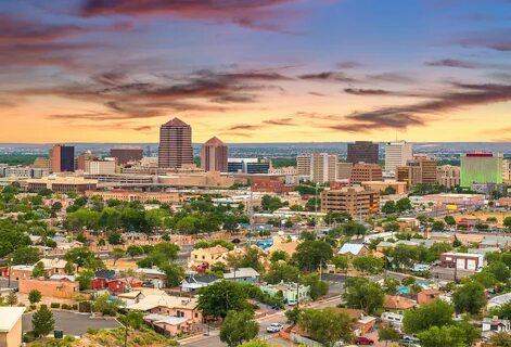 Albuquerque, New Mexico, downtown at twilight. 