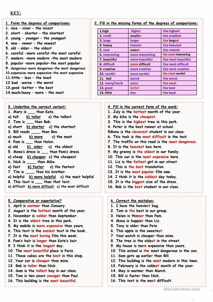 Form Comparative degrees. Form the degrees of Comparatives New. Form the degrees of Comparison young. Comparatives and Superlatives form the degrees of Comparison nice short. My brother tall me