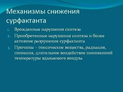 Препарат улучшающий синтез сурфактанта