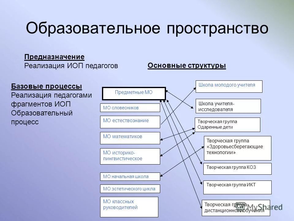 Элементы предметной структуры. Элементы предметной структуры