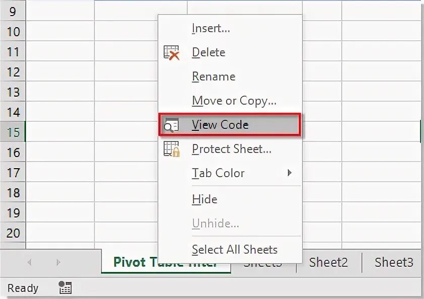 Vba pivot