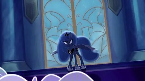 The moon rises
