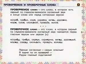 Проверяемое и проверочное слово