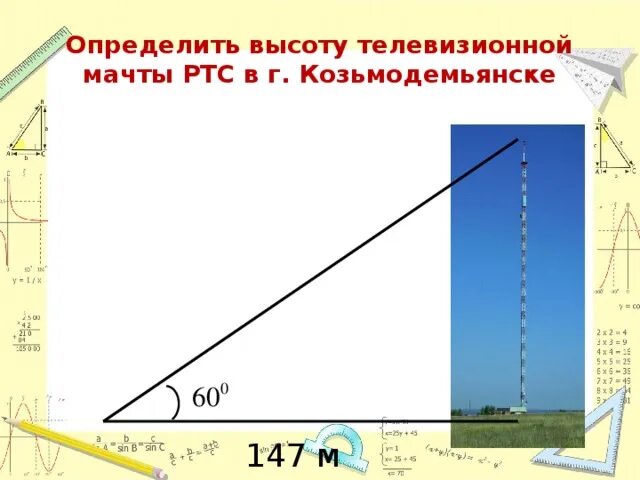 Используя данные приведенные на рисунке мачты ab. Как измерить высоту мачты. определите высоту телевизионной мачты. измерить высоту мачты для освещения. нагрузки на мачту по высоте.