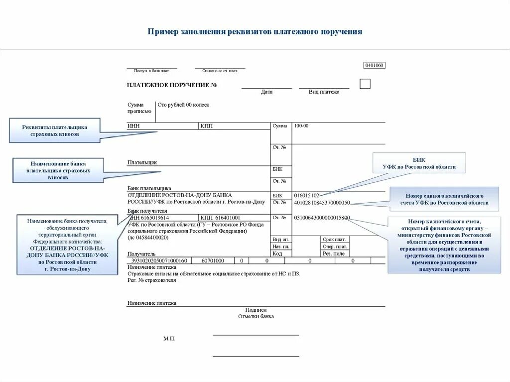 Платежные реквизиты образец