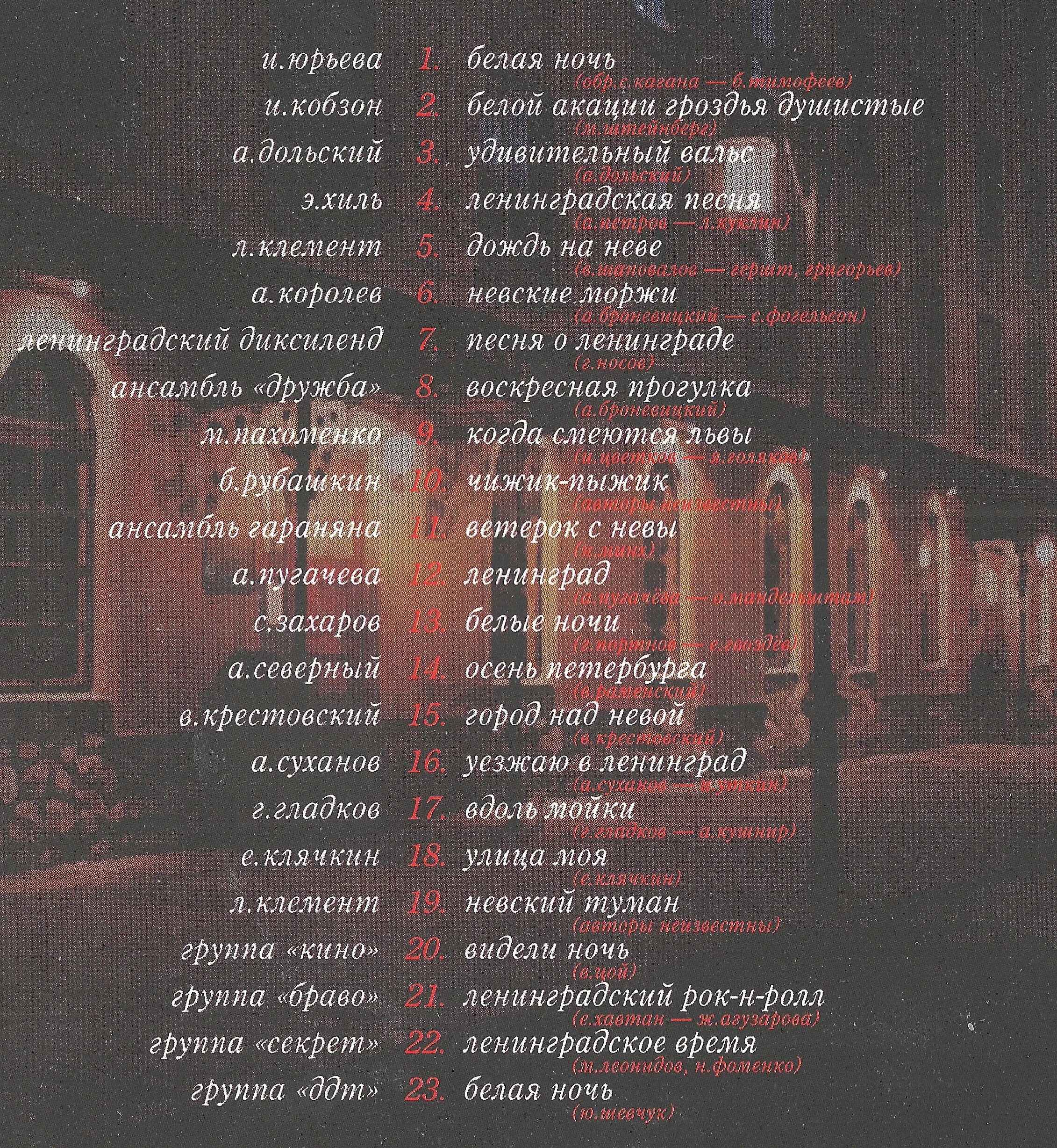 Текст песни белая ночь опустилась как облако. Ленинградские мосты текст песни. Песня белая ночь текст песни. Салтыков виктор 1995 концерт. Аккорды на песню белая ночь.