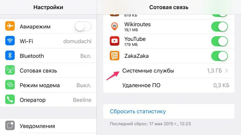 Айфон выключается режим модема