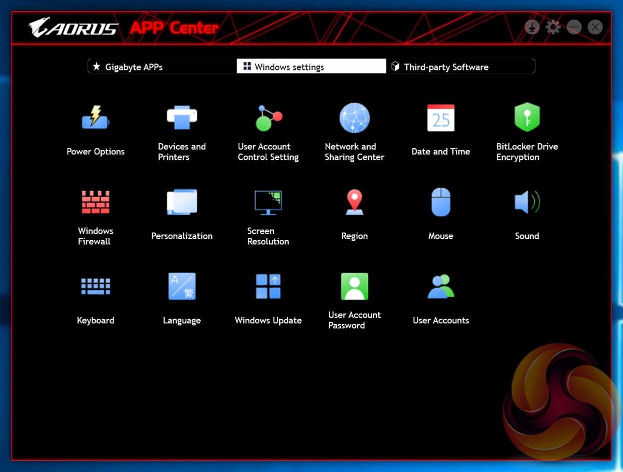 App centr. App center gigabyte. gigabyte control center. центр управления gigabyte. темы gigabyte для windows 10.