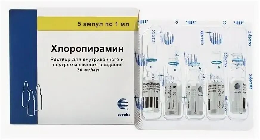Хлоропирамин инъекции