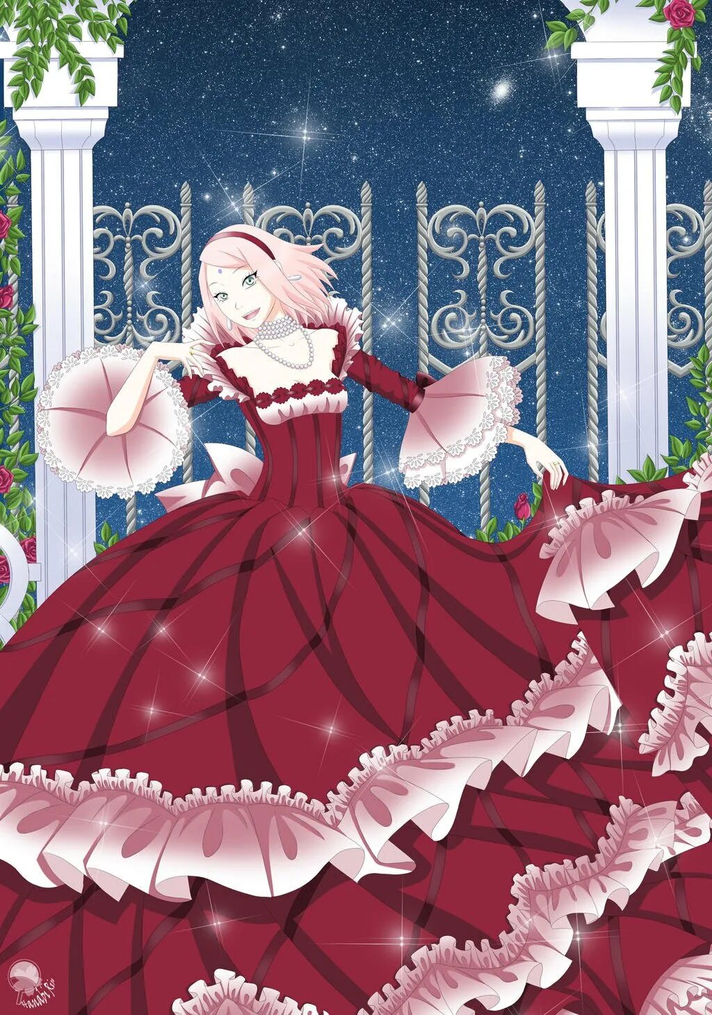 Принцесса сакура. Сакура Харуно принцесса. Сакура Харуно в Красном платье. Сакура Харуно в платье принцессы. Сакура Харуно арт принцесса.