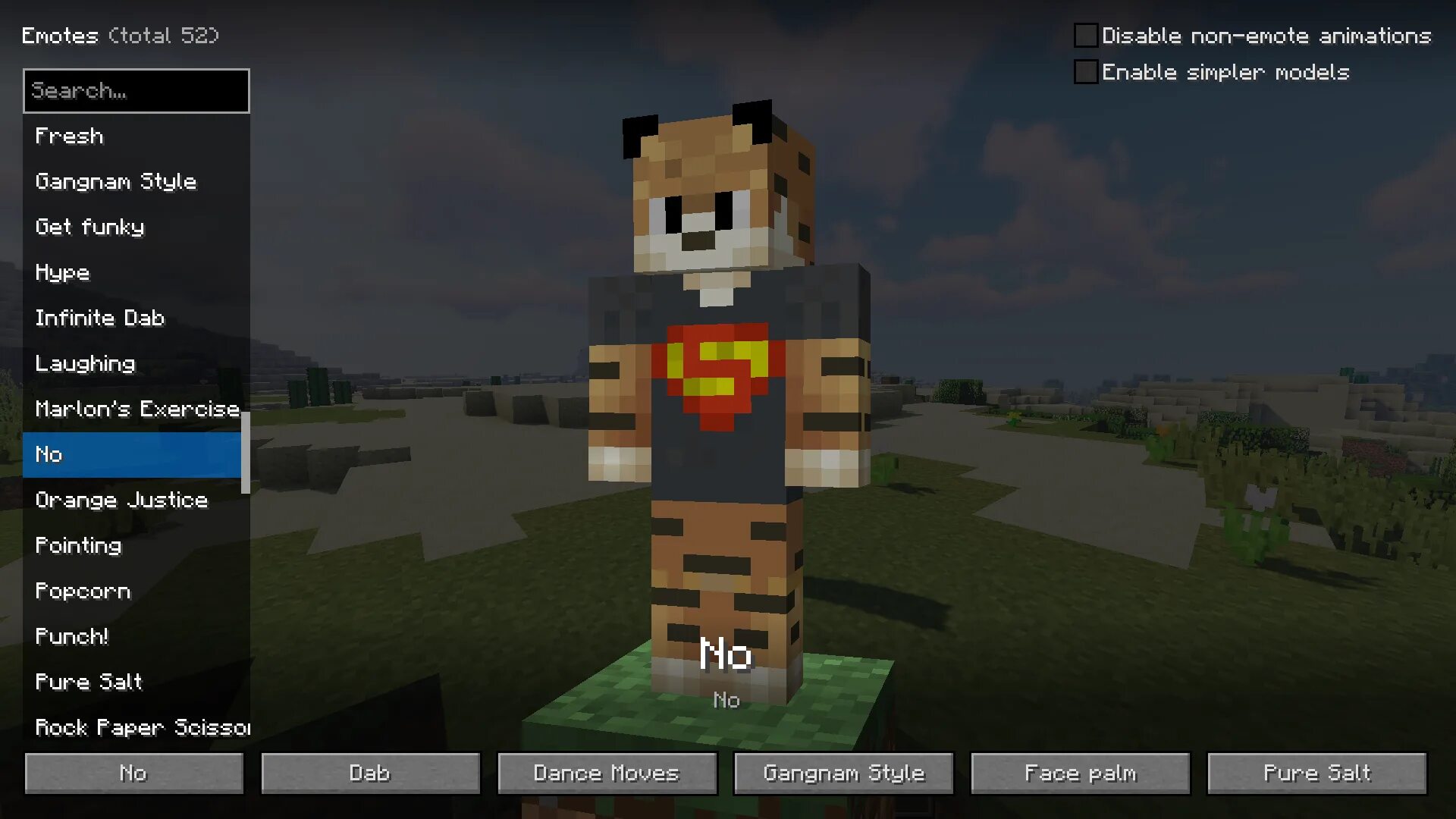 Emotes for emotecraft