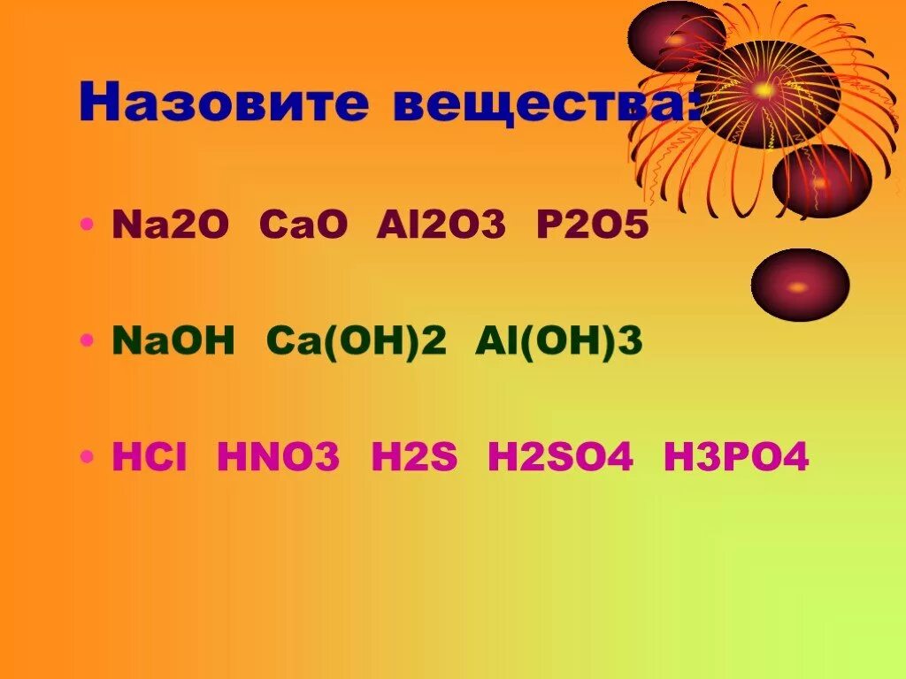 Назовите вещества cao. P203 hno3. P205+hno3. Na вещество.