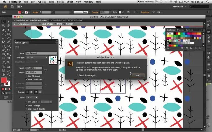 Quick and easy pattern swatches in Illustrator CS6 Illustrator pattern tutorial,