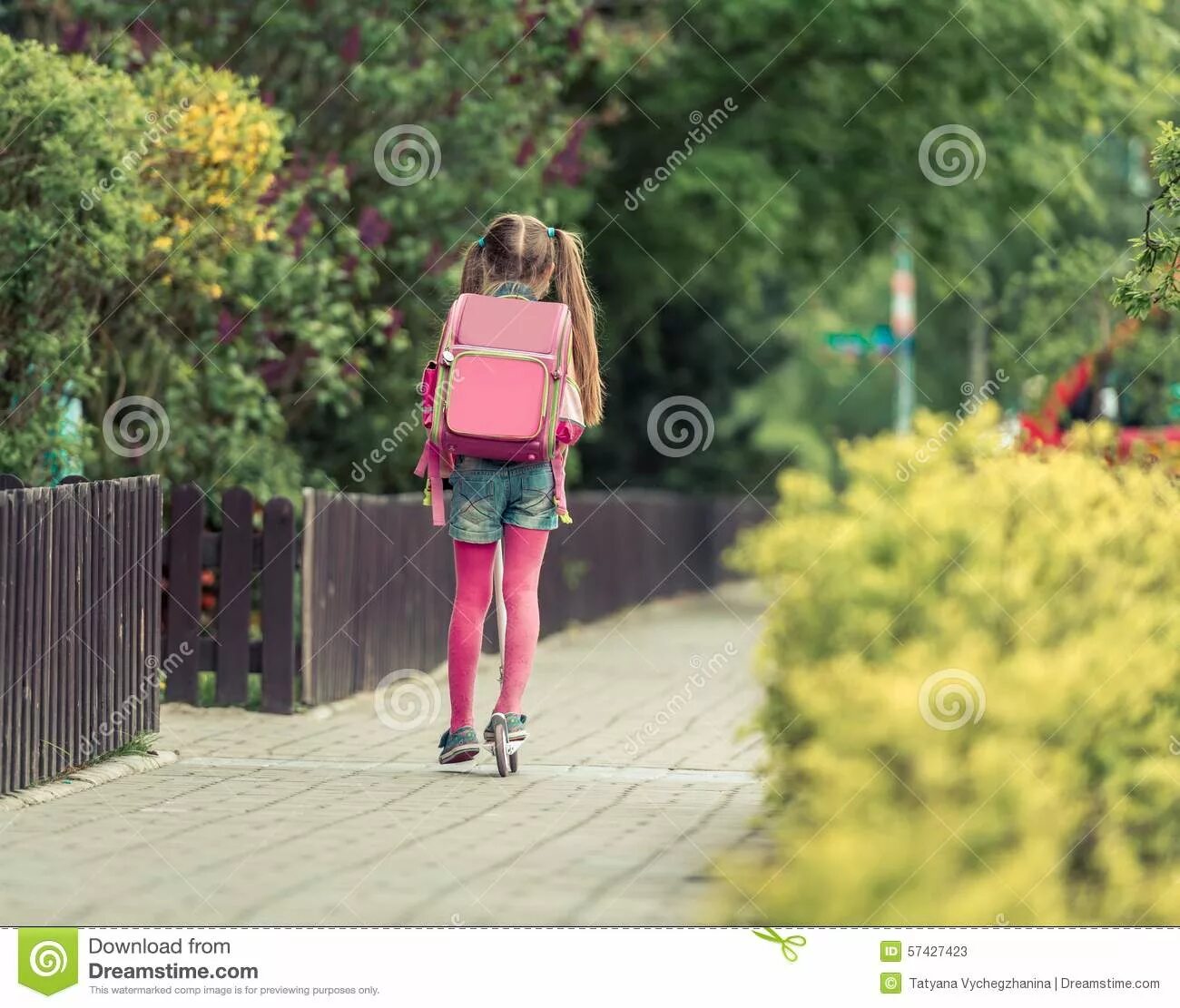 Is she walking to school