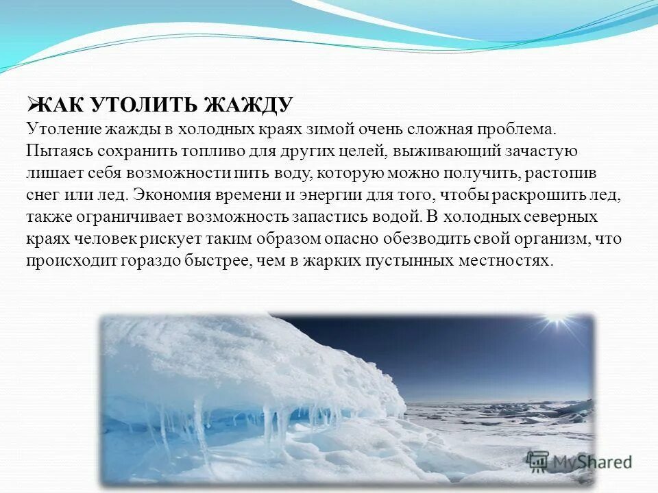 Почему вода не утоляет жажду. Как можно утолить жажду зимой. Воды арктических пустынь. Воды арктических пустынь в России. Как удалить жажду.