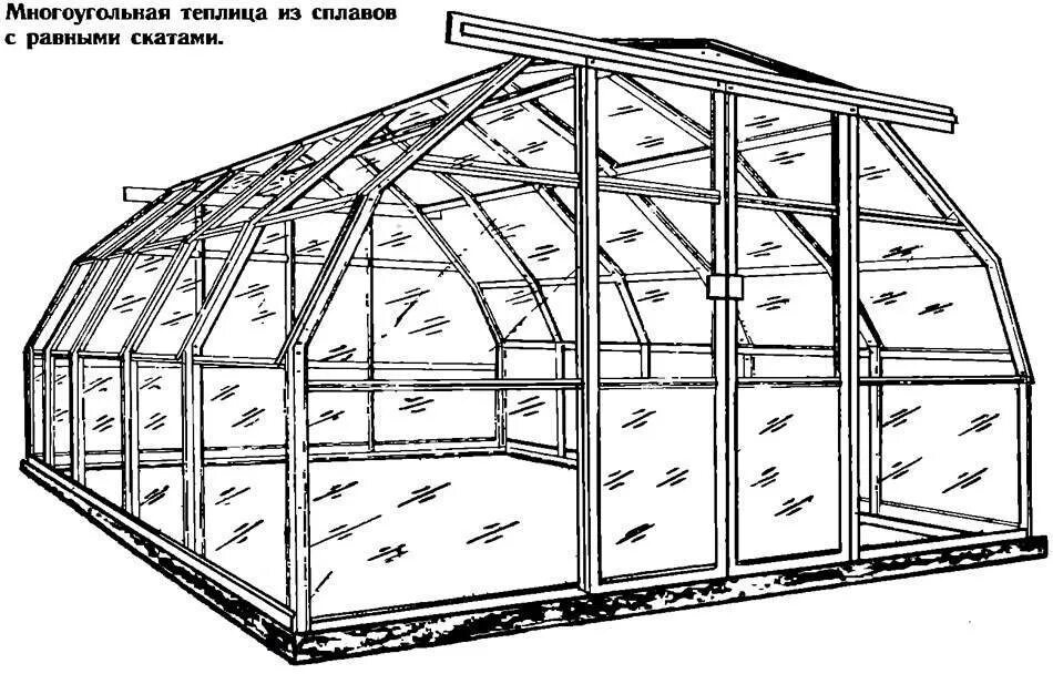 Размеры парника из поликарбоната своими руками. Теплица. Проекты теплиц из поликарбоната. Многоугольная теплица. Теплица из поликарбоната.