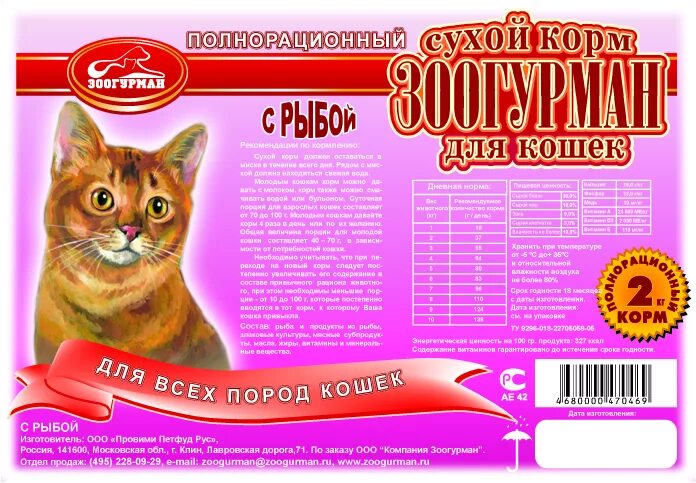 Корм для кошек. Этикетка корма для кошек. Полнорационный корм для кошек. Этикетка корм для кошек сухой. Корма для животных 7 класс технология