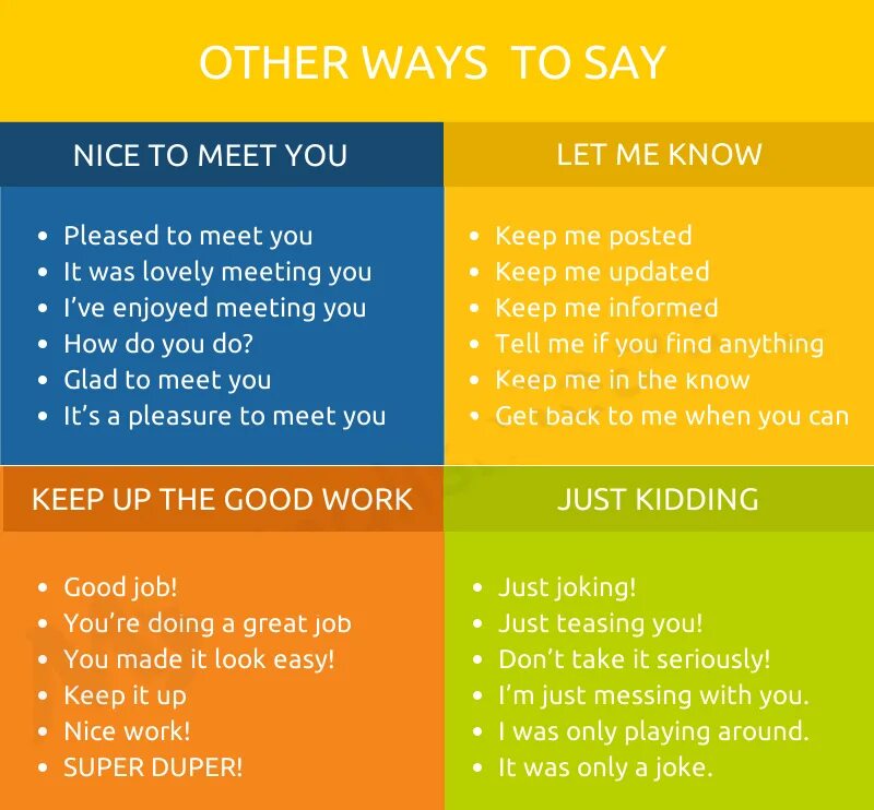 Only joking. Other ways to say. Английский ways to say. Английский other way to say. Other ways to say "and,, in English.