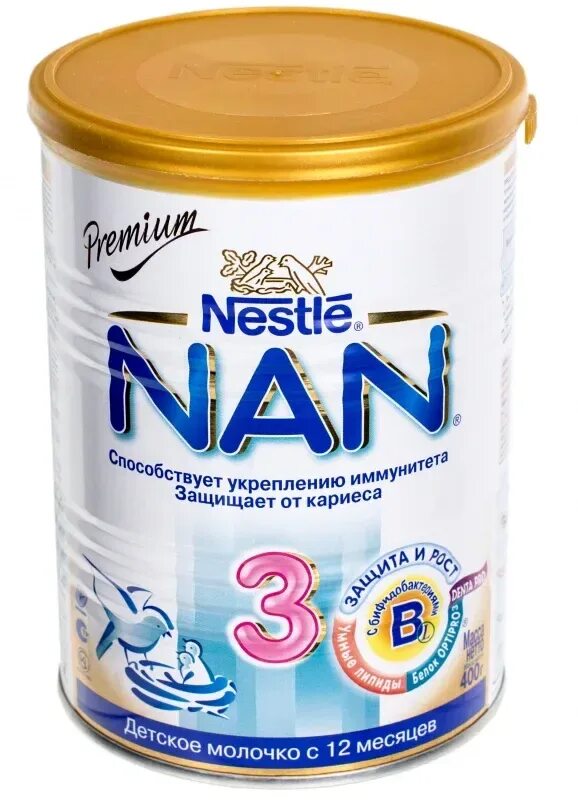 Купить смесь nan. Смесь молочная нан-3 (с 12 мес.) 400г. Смесь нан 3. Nestle nan 3. Смесь nan 3 молочная 400г.