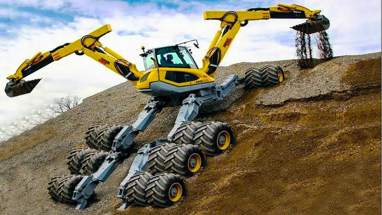 Экскаватор паук s3. Мини экскаватор Мэг 27311. Шагающий экскаватор John Deere. Тяжёлый экскаватор Каматсу 225. Строительная техника видео