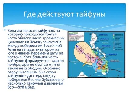 Тайфун районы распространения