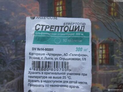 Стрептоцид таблетки для горла