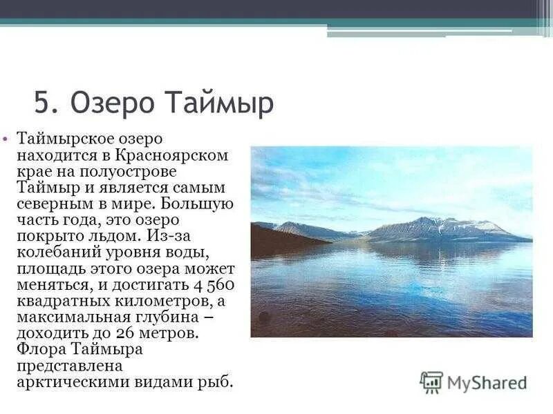 Озеро россии кратко. Озеро Таймыр Россия. Озеро Таймыр описание. Озеро Таймыр происхождение. Географическое положение озера Таймыр.