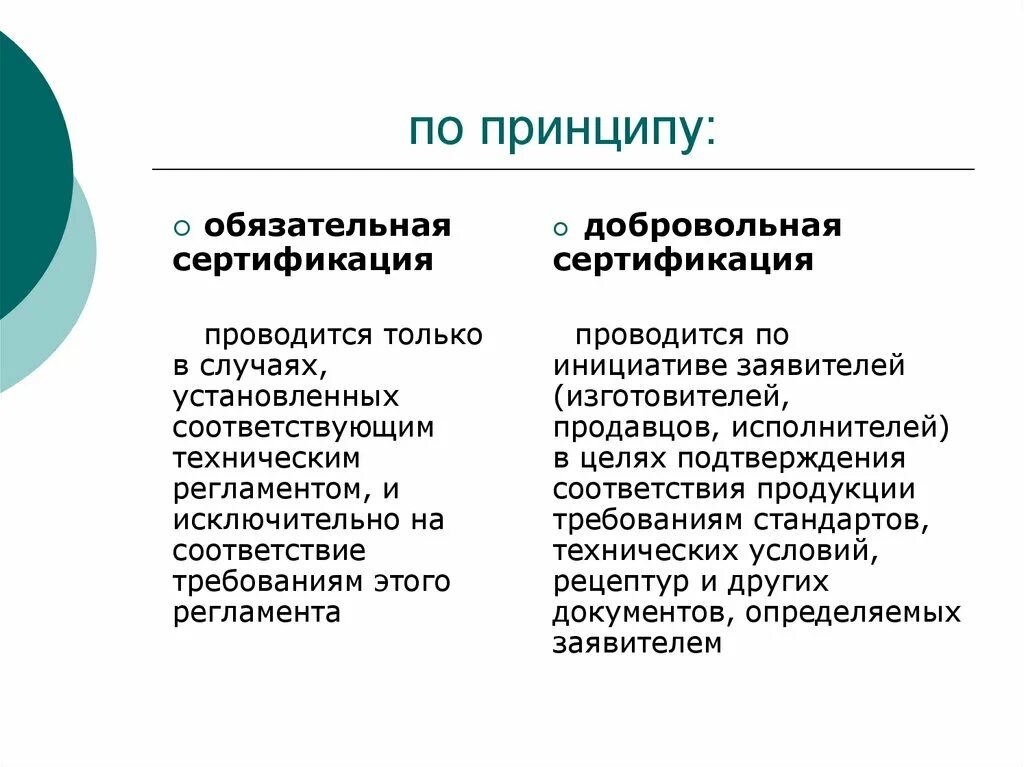 Обязательная сертификация. Обязательная и добровольная сертификация. Принципы сертификации. Сертификация принципы сертификации. Обязательная сертификация организация обязательной сертификации