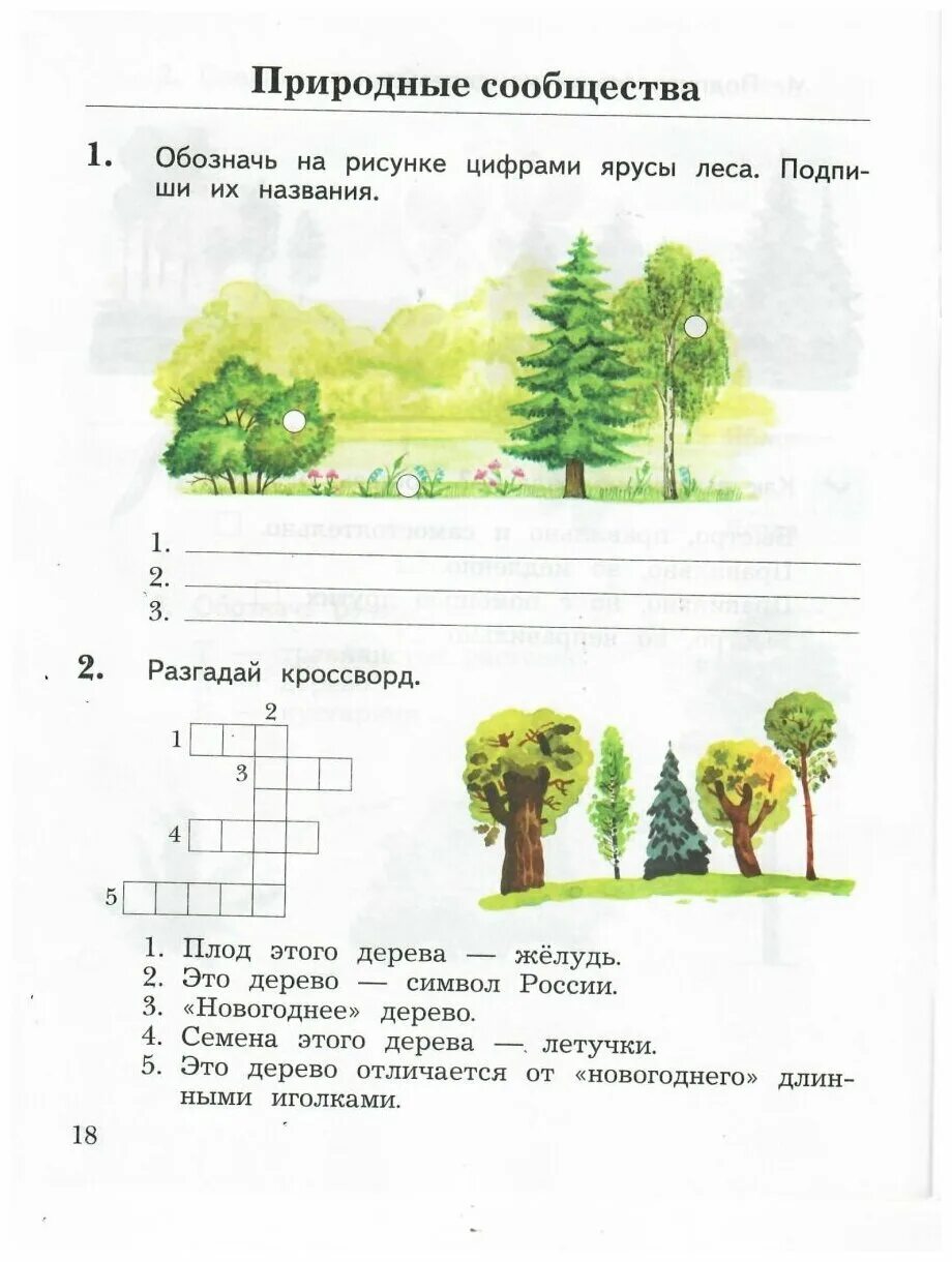 Тест природные сообщества 3 класс