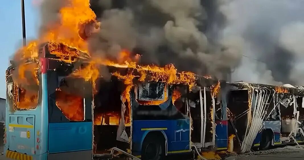 В Ногинске сгорели автобусы.