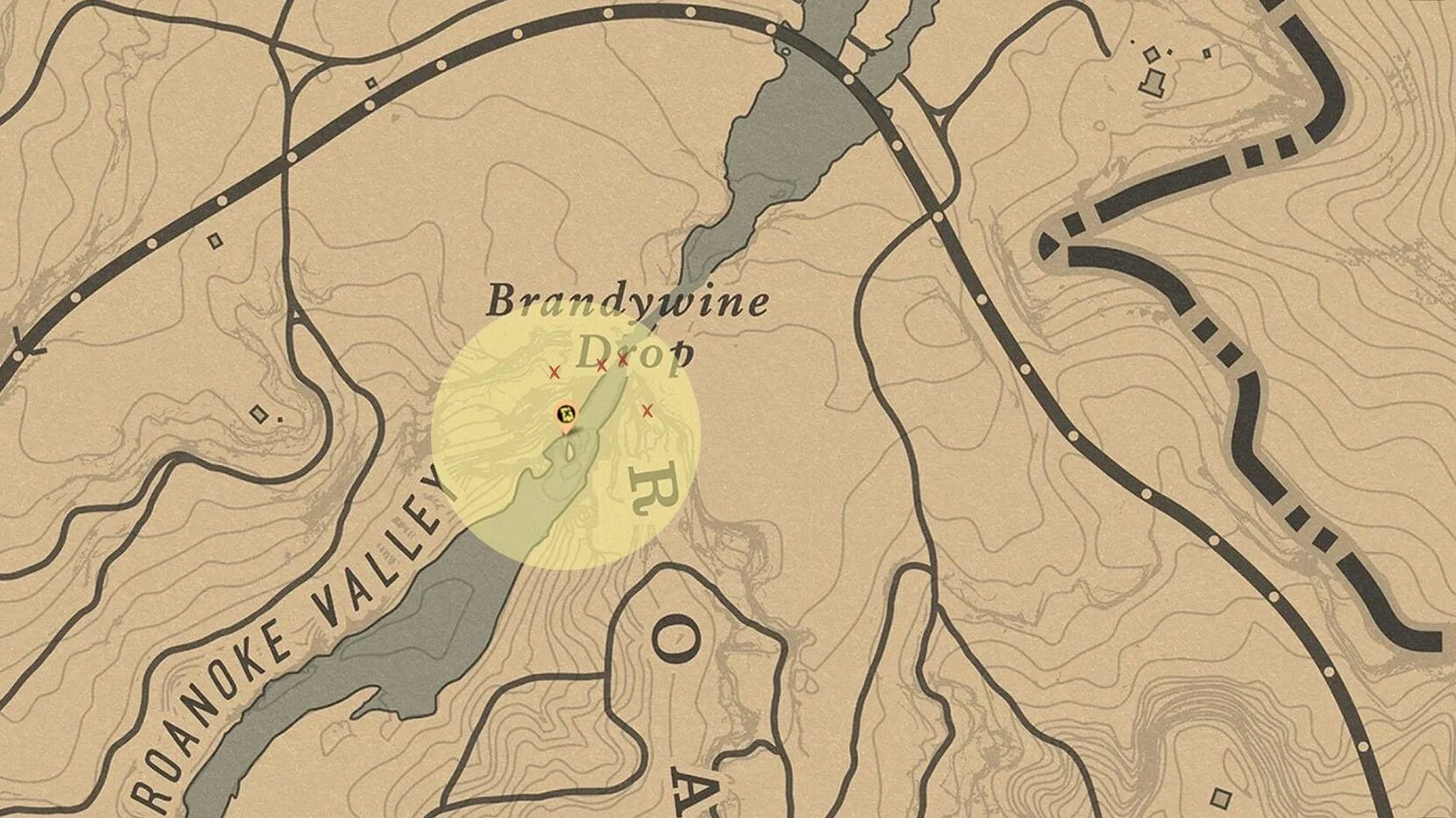 Сокровища рдр2 карта. Карта сокровищ РДР 2 водопад. Водопад сокровища рдр2. Red Dead Redemption 2 Камберлендский водопад.