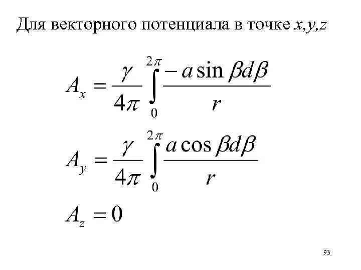 Вектор потенциал магнитного поля. Векторный потенциал. уравнение для векторного потенциала. скалярный и векторный потенциалы. векторный магнитный потенциал.