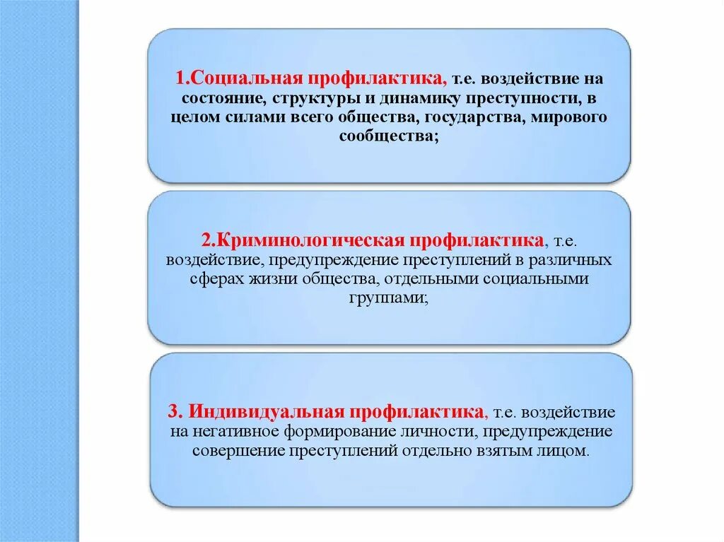 Меры исправительного воздействия. Виды профилактики преступности. Уровни профилактики преступности. Формы предупреждения преступлений в криминологии. Виды и уровни предупреждения преступлений.