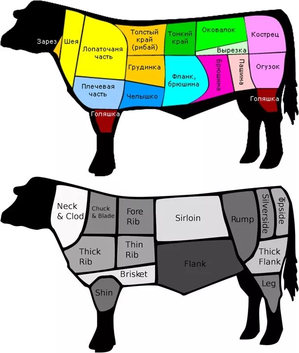 Вырезка части говядины. Говядина оковалок схема. Говядина части туши оковалок. Филе Миньон отруб. Оковалок говяжий на схеме.