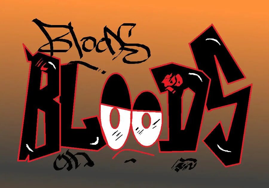 Конец тега. Граффити Bloods. Граффити банды Bloods. Теги банды Bloods.