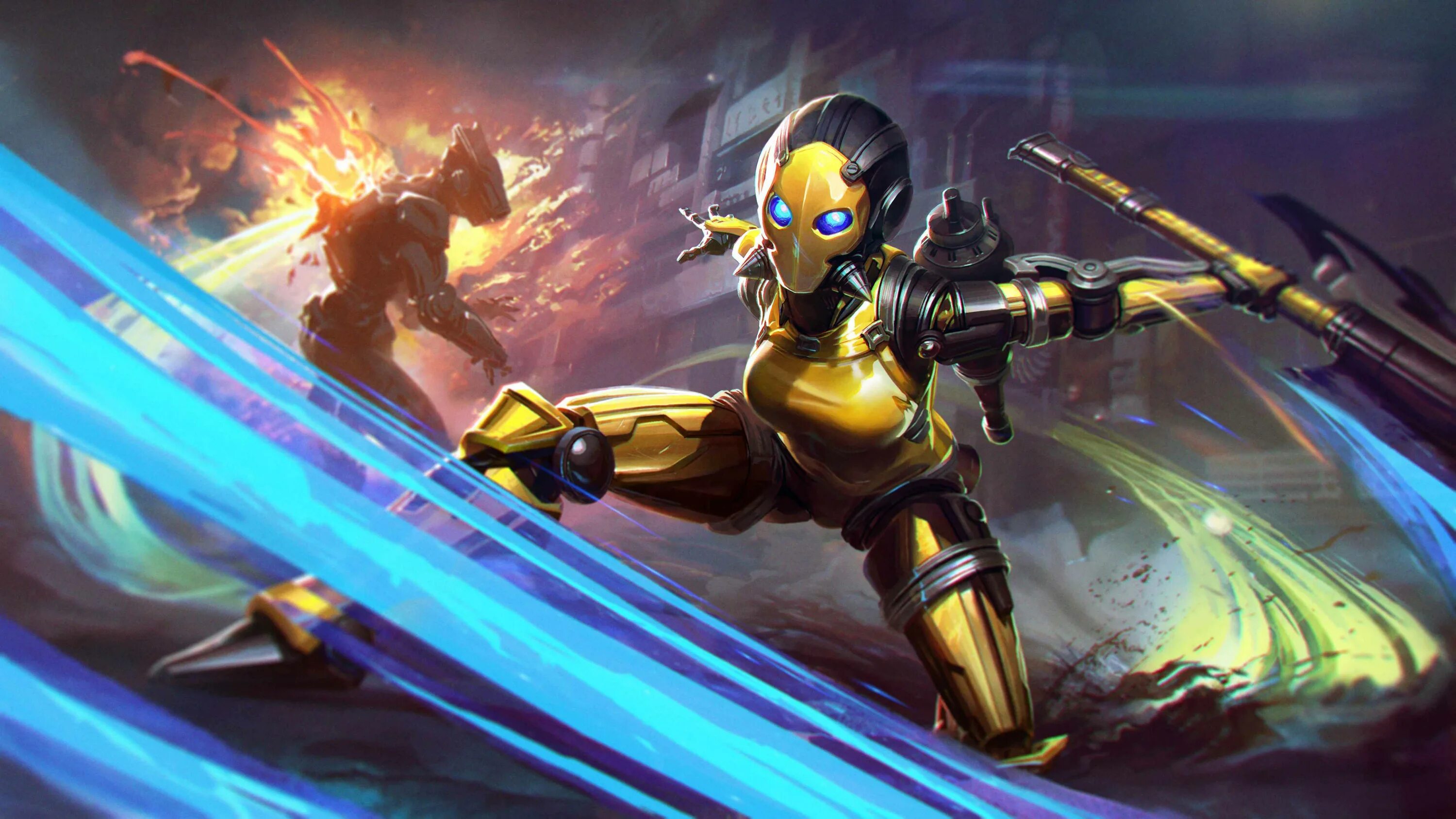 Робот с мечом. Така vainglory. Super evil megacorp. Super evil megacorp. Кампания super evil corp.