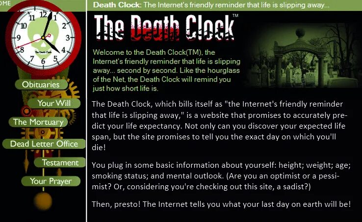 Death clock на русском