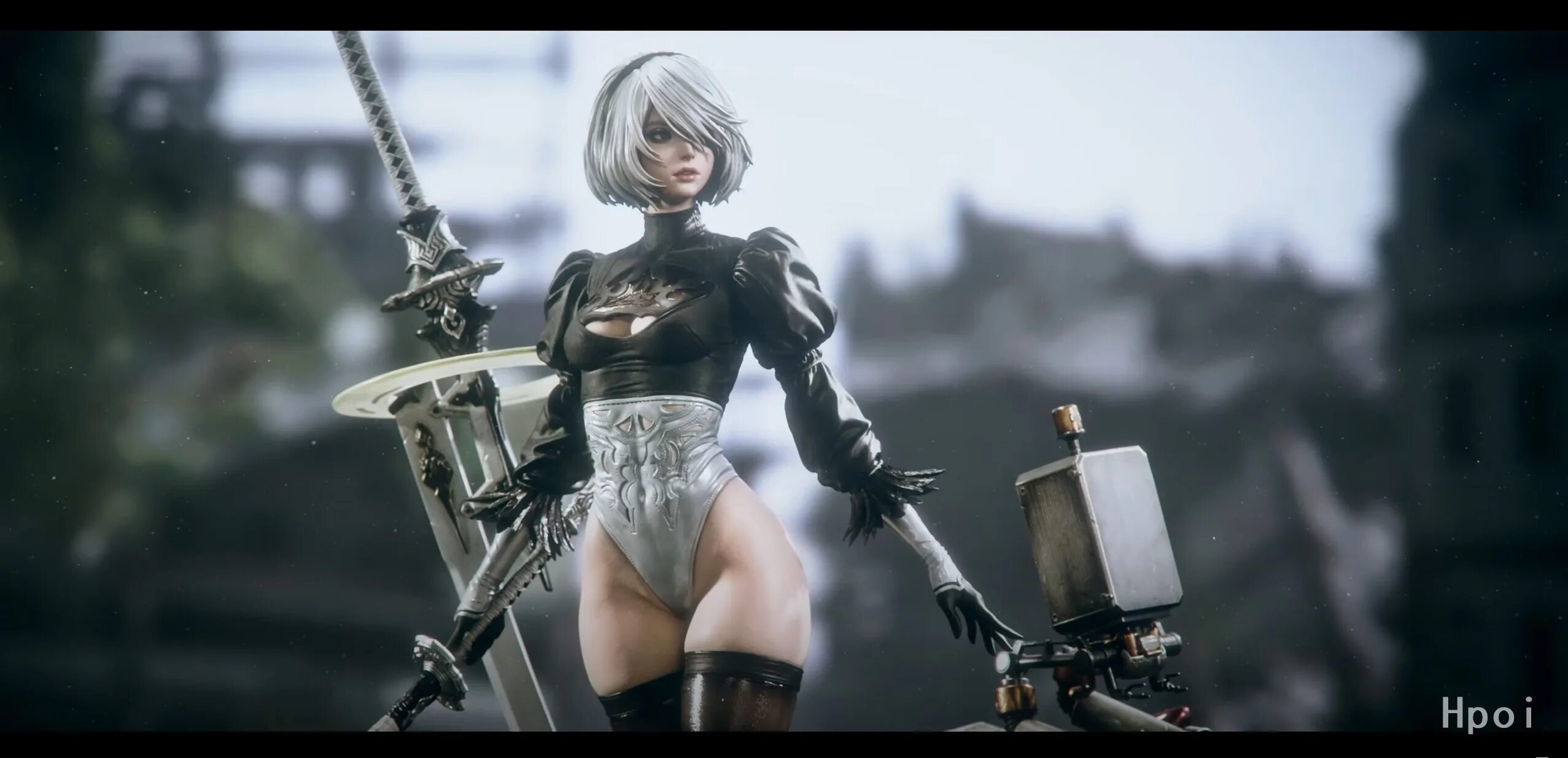 Играл в NieR: Automata? Смотри - сама 2B YoRHa в моей постели