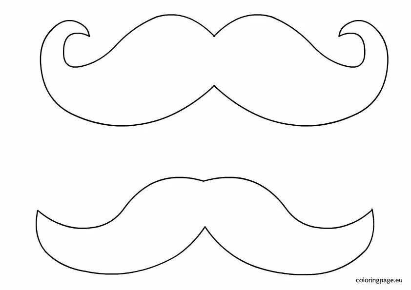 Шаблон усов для вырезания из бумаги Movember: What Moustache Suits You Moustache, Mustache template, Cardmaking