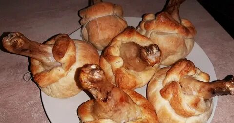 Голень куриная в слоено мешочке из слоеного